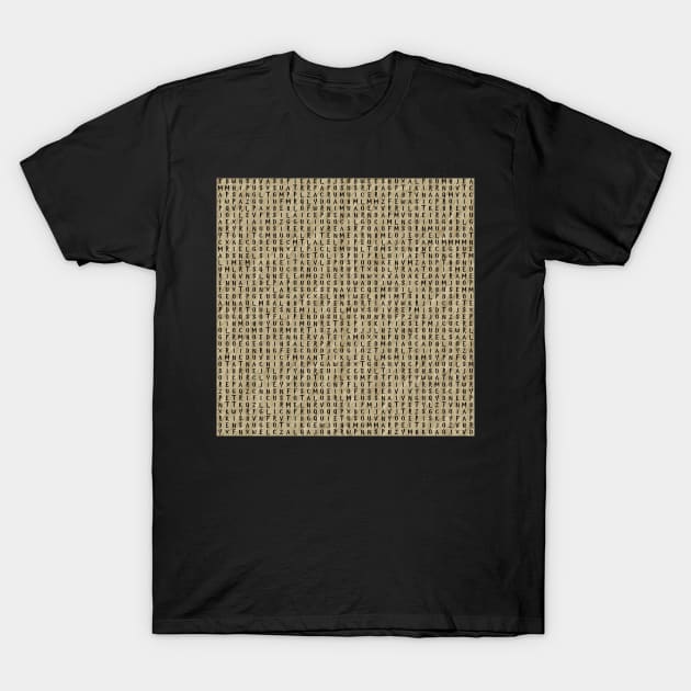 Word Search: Spells on Parchment T-Shirt by implexity